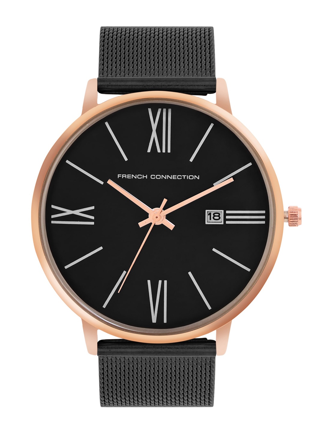 

French Connection Men Stainless Steel Straps Analogue Watch FCN00048F, Black