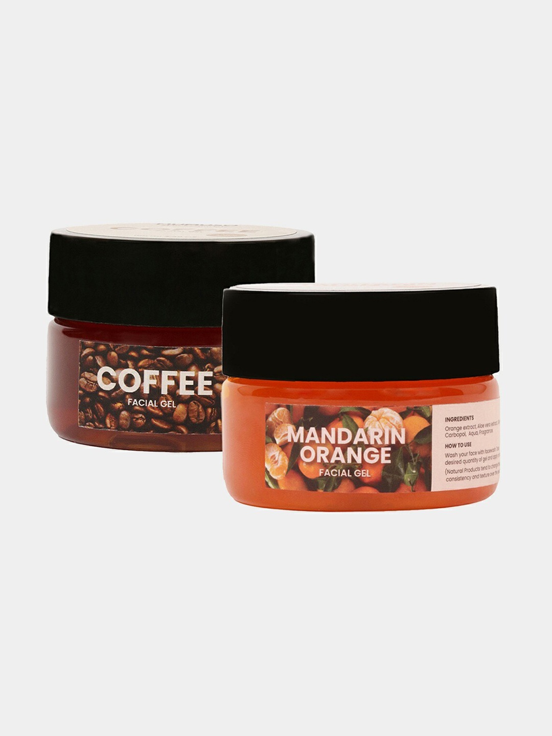 

MUMUSO Set of Coffee & Mandarin Orange Facial Gel - 100 ml each, Brown