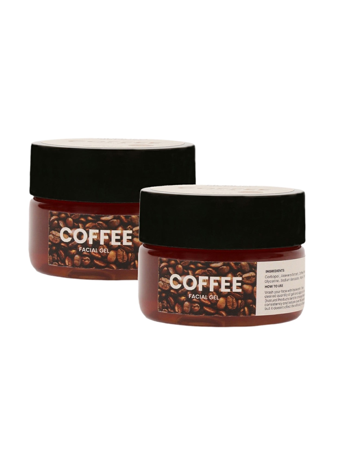 

MUMUSO Set of 2 Coffee Facial Gel with Aloevera - 100 ml each, Brown