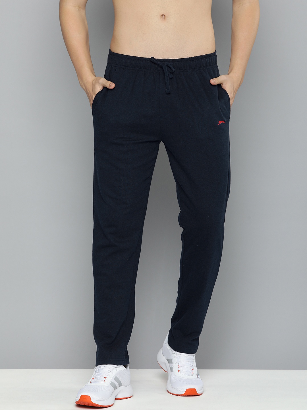 

Slazenger Men Slim Fit Fleece Sports Track Pants, Navy blue