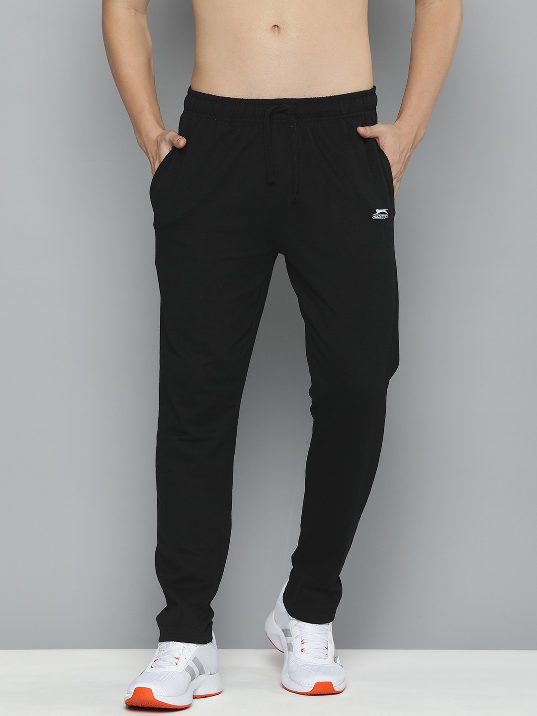 

Slazenger Men Slim Fit Fleece Sports Track Pants, Black