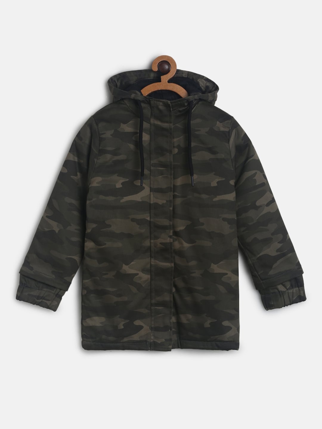 

TALES & STORIES Kids Camouflage Printed Lightweight Tailored Jacket, Olive