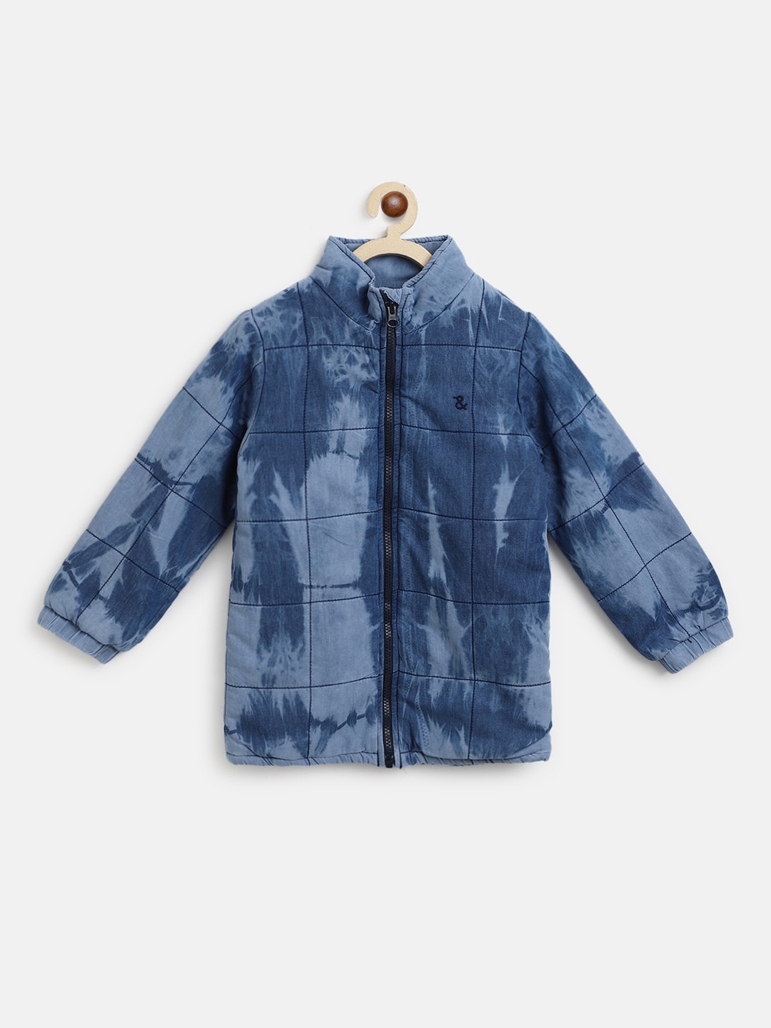 

TALES & STORIES Kids Abstract Printed Lightweight Padded Jacket, Blue