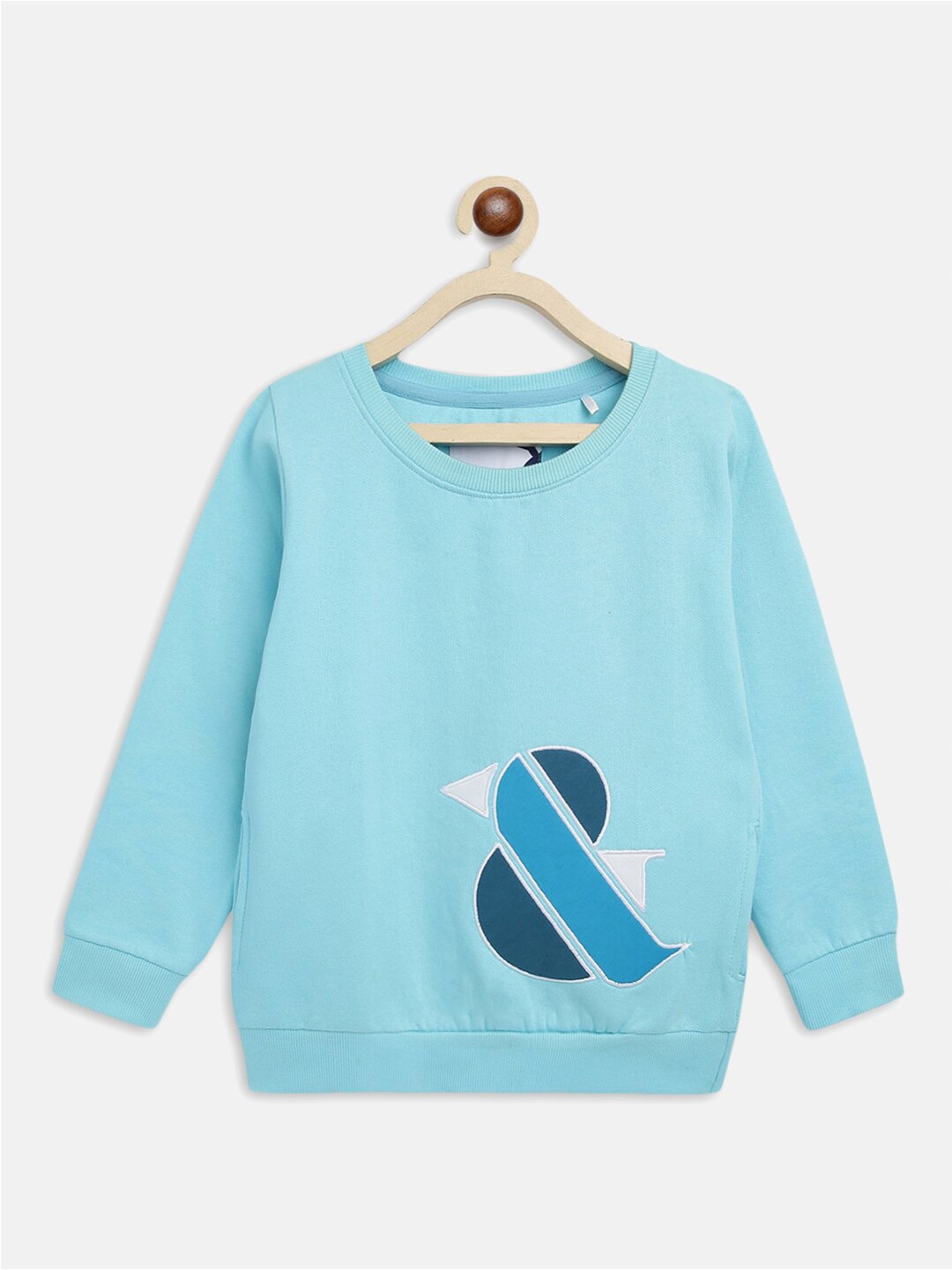 

TALES & STORIES Boys Graphic Printed Long Sleeves Pullover, Blue