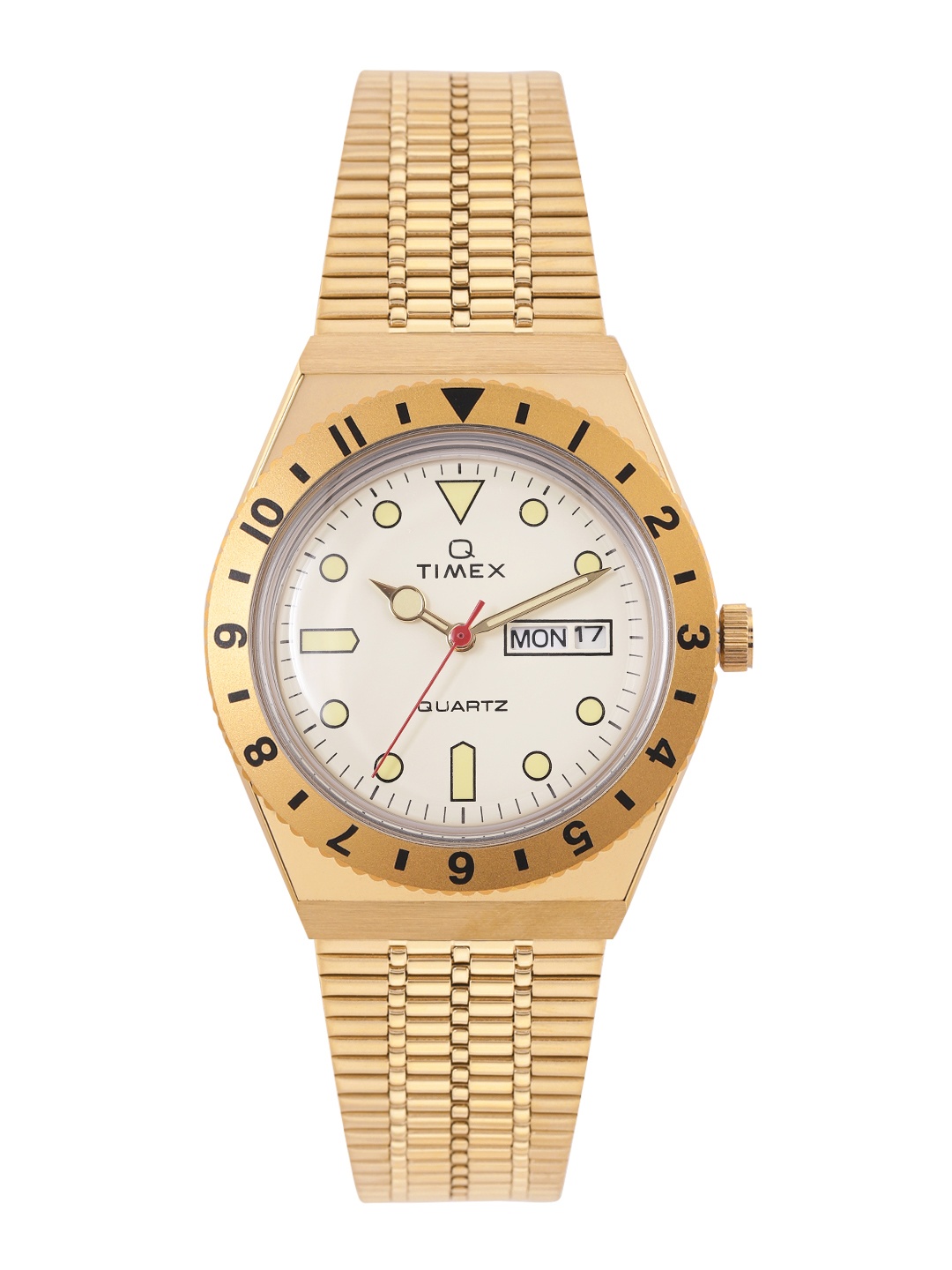 

Timex Men Q Reissue Stainless Steel Analogue Watch TW2V18700U9, Champagne
