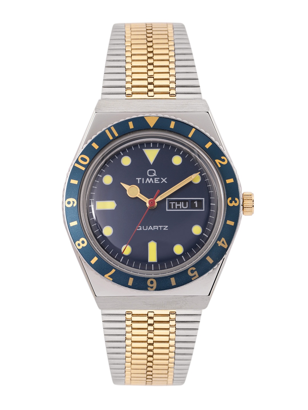 

Timex Men Q Reissue Stainless Steel Analogue Watch TW2V18400U9, Navy blue