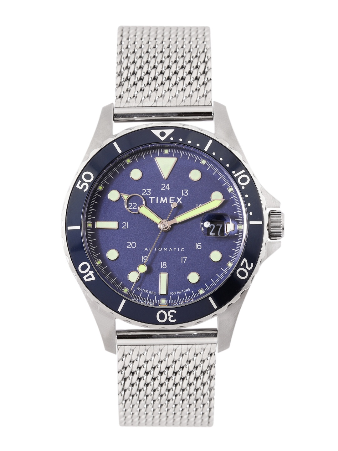

Timex Men Navi Skeleton Automatic Analogue Watch TW2U38200, Blue