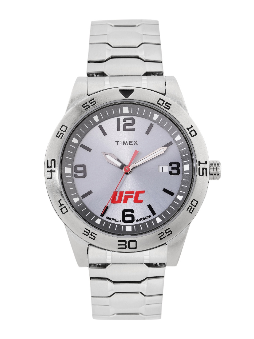 

Timex Men UFC Legend Stainless Steel Wrap Around Straps Analogue Watch TW2V563000D, Silver