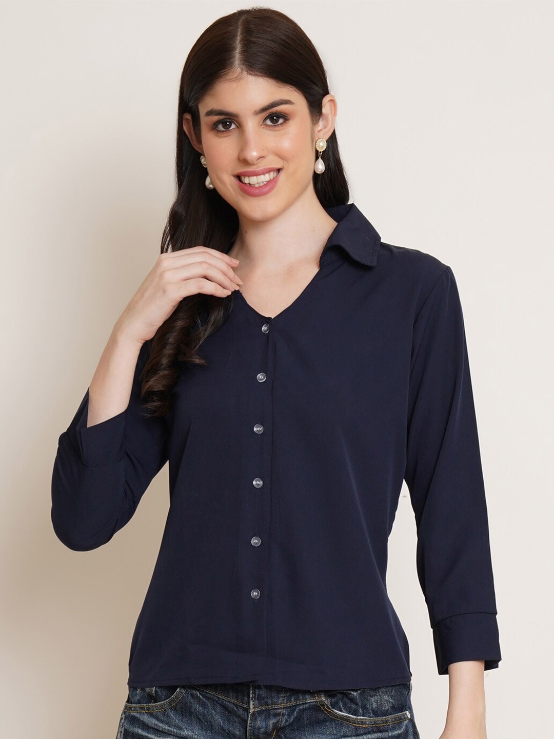 

Kushi Flyer Regular Fit Spread Collar Casual Shirt, Blue
