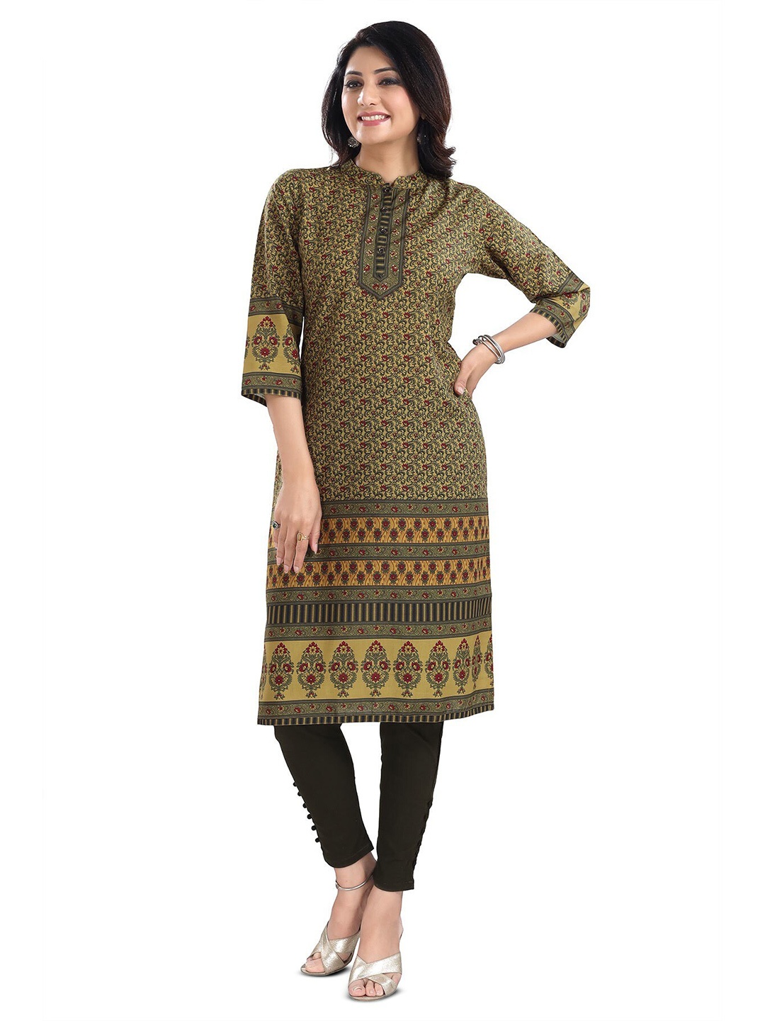 

keshubaba Women Ethnic Motifs Printed Kurta, Yellow