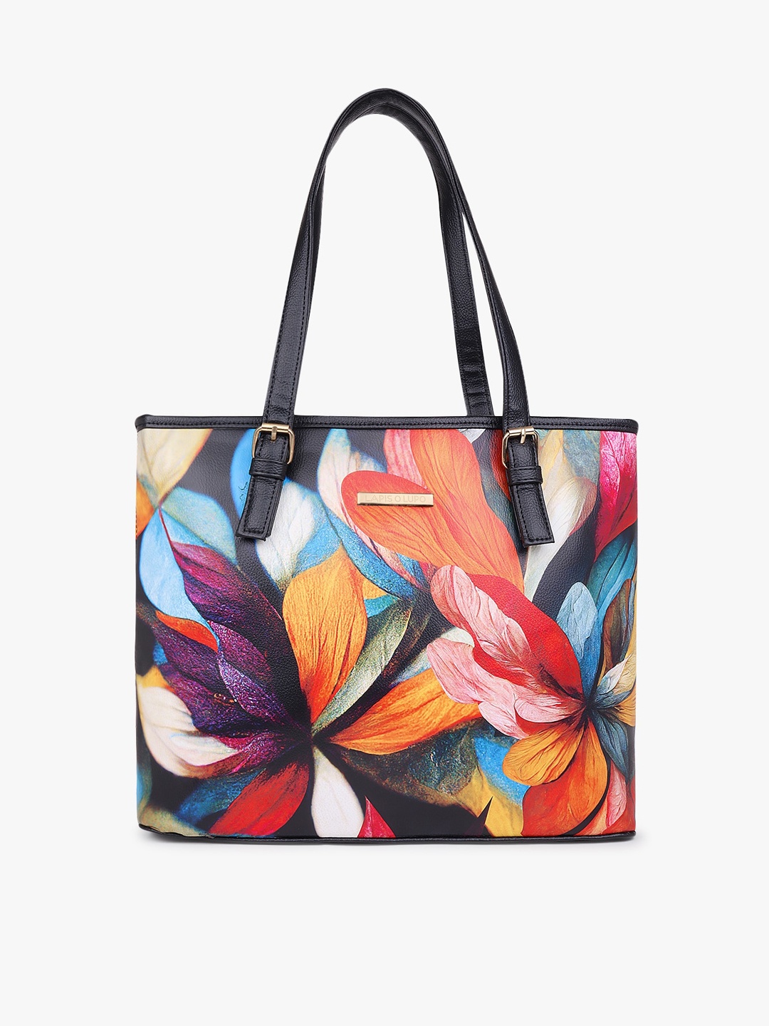 

Lapis O Lupo Floral Printed Shopper Tote Bag, Black