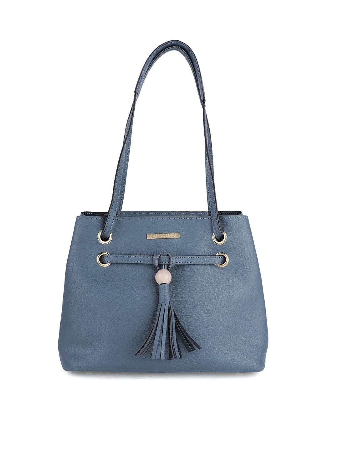 

Lapis O Lupo Structured Shoulder Bag With Tasselled Detail, Grey