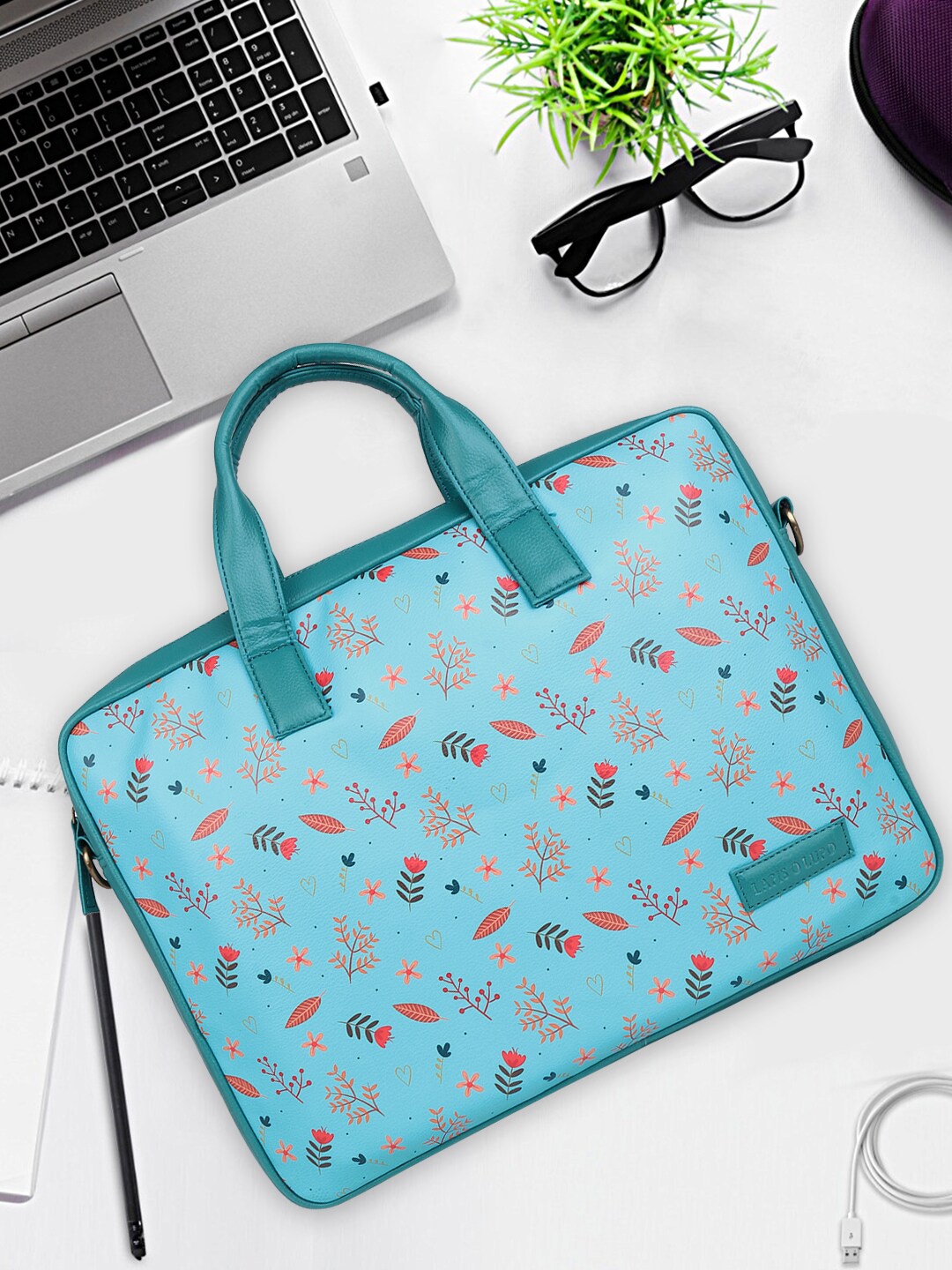 

Lapis O Lupo Unisex Printed Laptop Bag, Turquoise blue