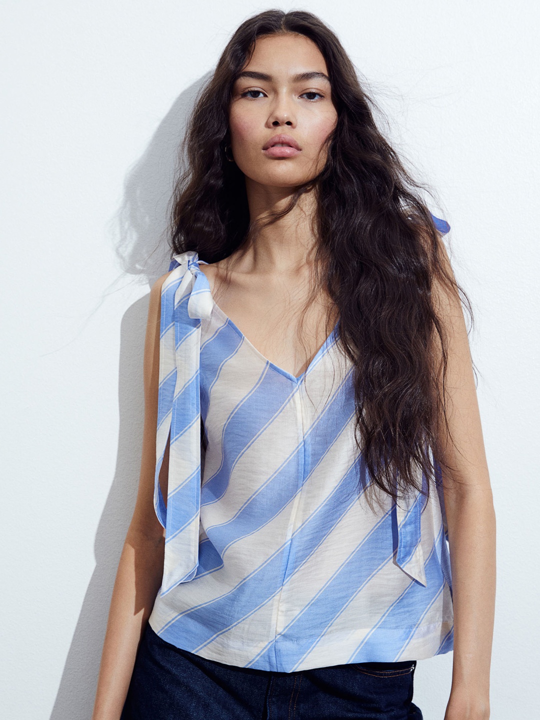 

H&M Tie-Strap Top, Blue