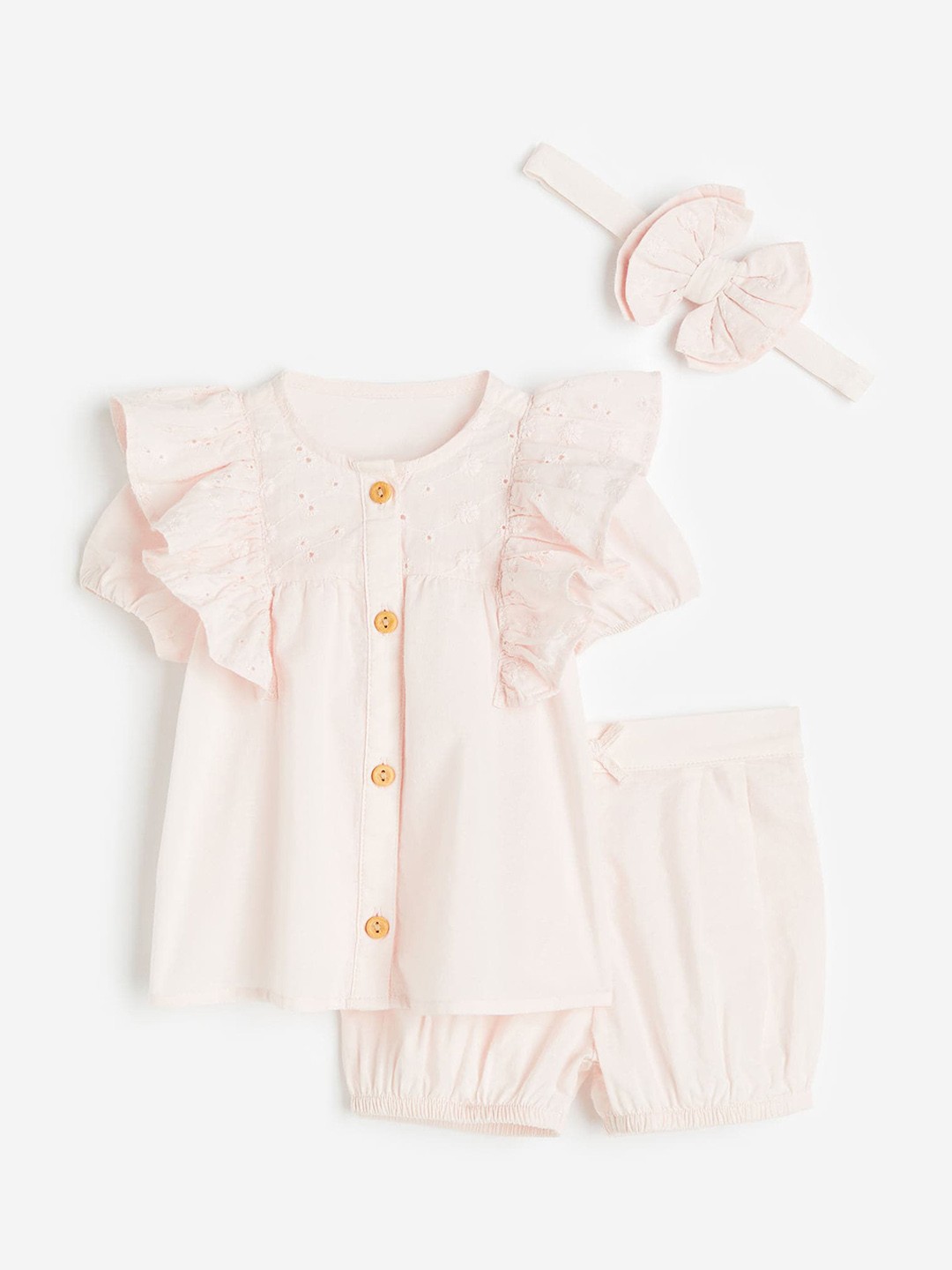 

H&M Girls Pure Cotton 3-Piece Set, Pink