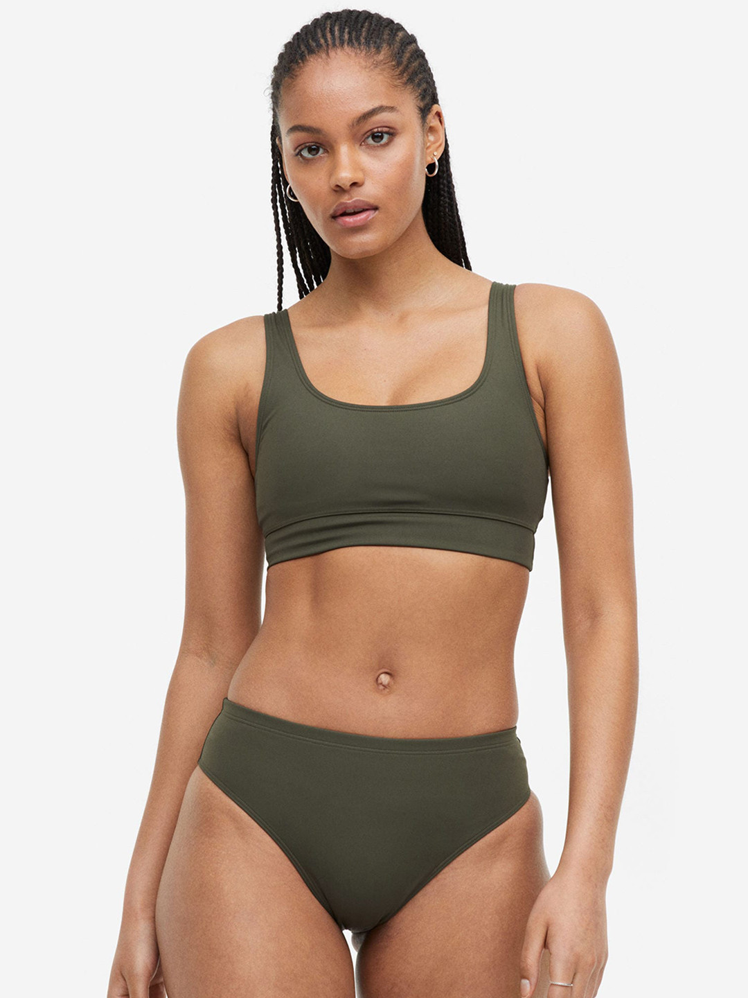 

H&M Women Sports Bikini Bottoms, Green