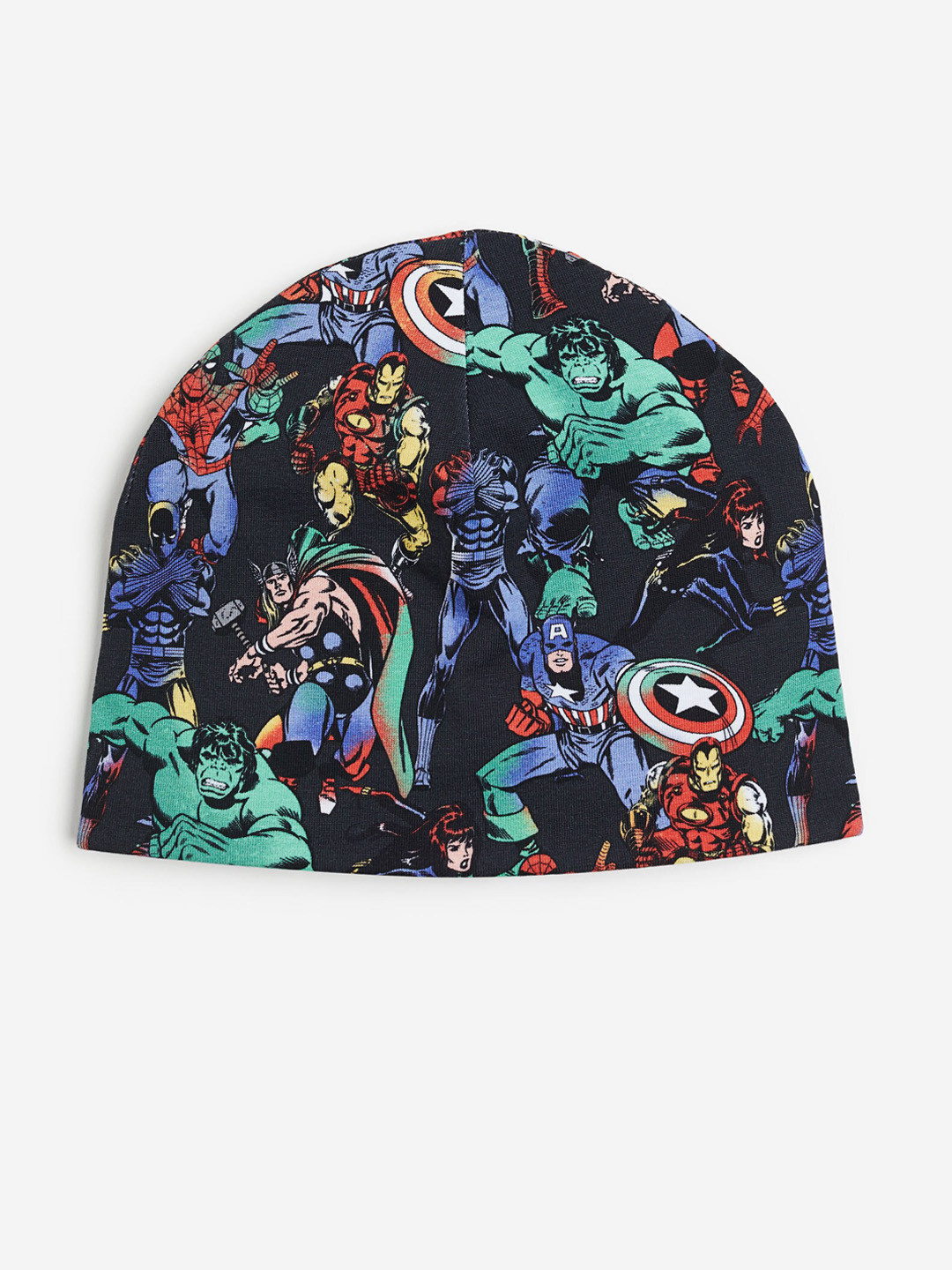 

H&M Boys Printed Jersey Hat, Black