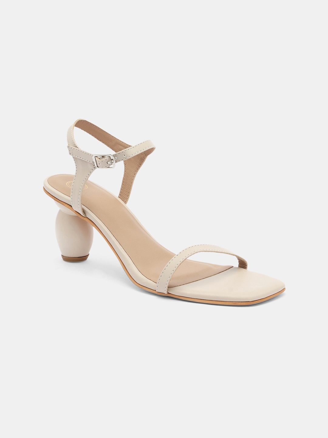 

20Dresses Cream-Coloured Open Toe Block Heels