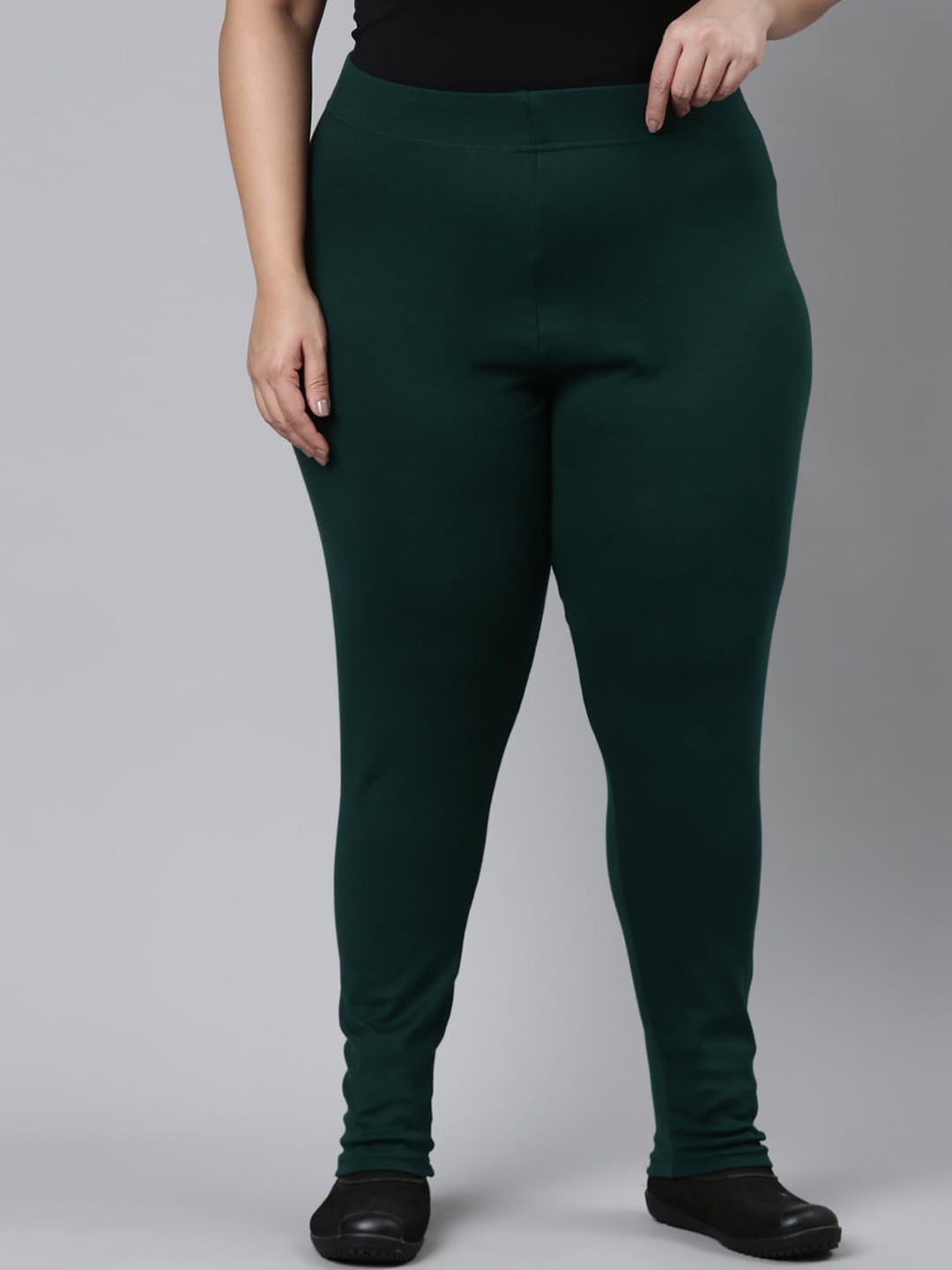 

Go Colors Ankle Length Leggings, Green
