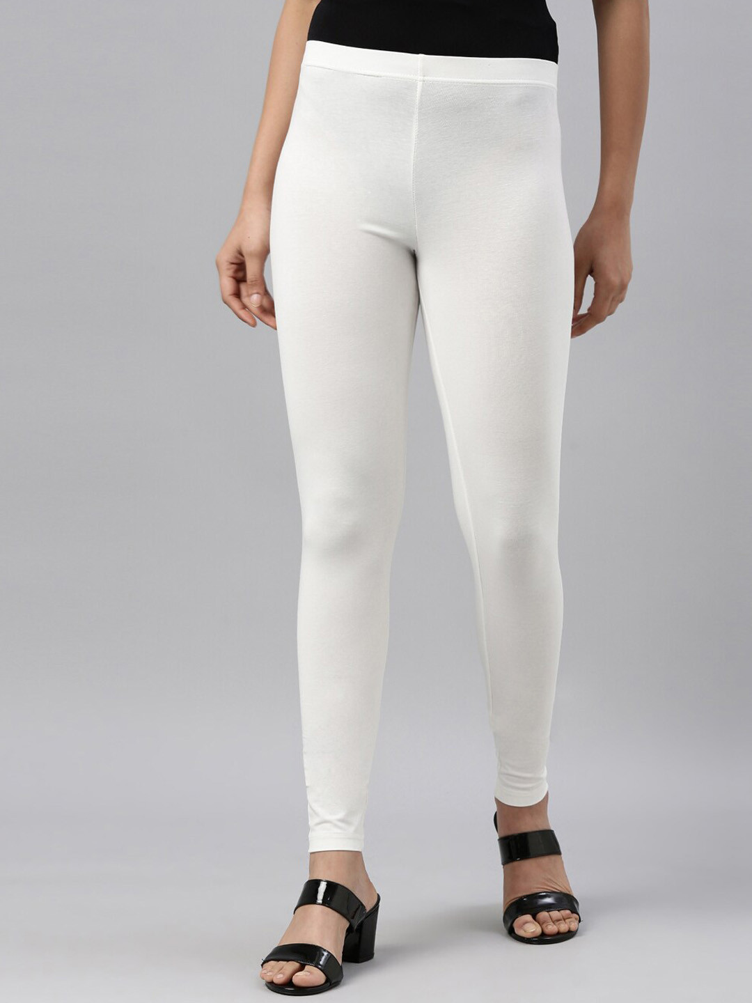 

Go Colors Ankle Length Leggings, White