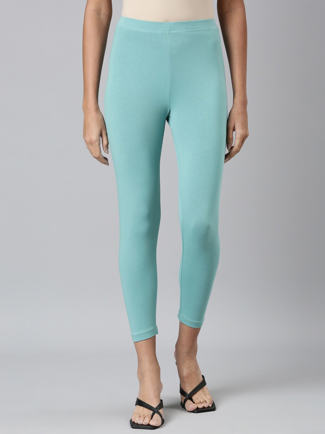 

Go Colors Ankle Length Leggings, Green
