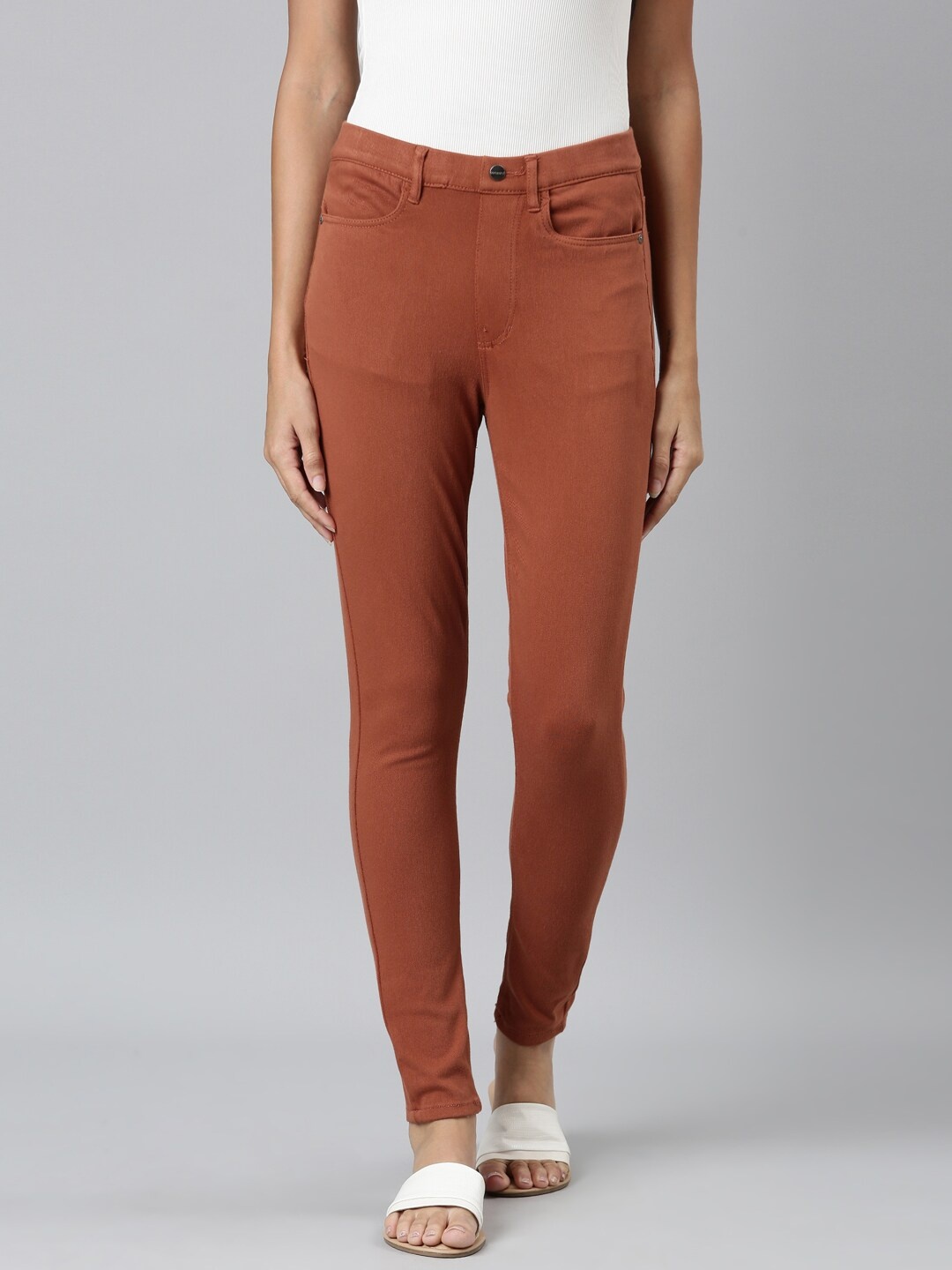 

Go Colors Women Slim Fit Jeggings, Brown