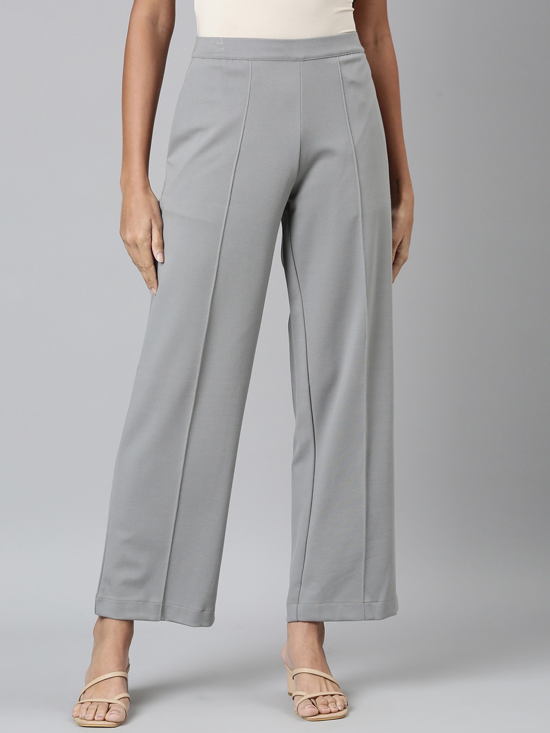 

Go Colors Women High-Rise Trousers, Green