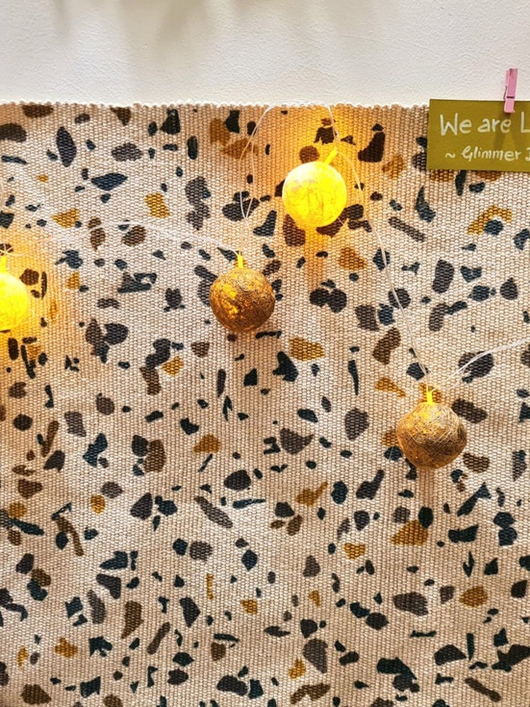 

Glimmer Lightings Coconut Thread Ball LED String Light, Gold