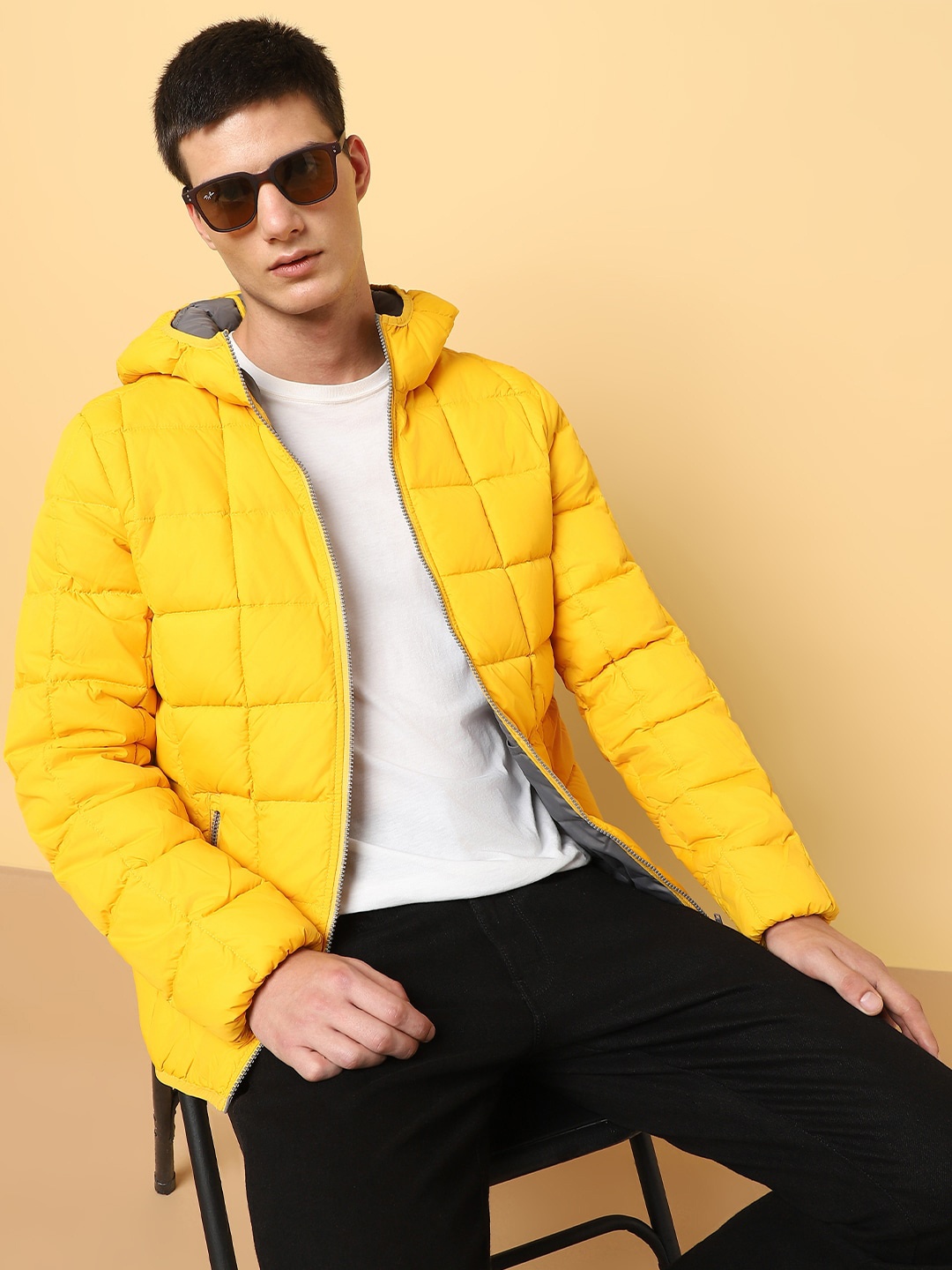 

Wrangler Hooded Puffer Jacket, Yellow