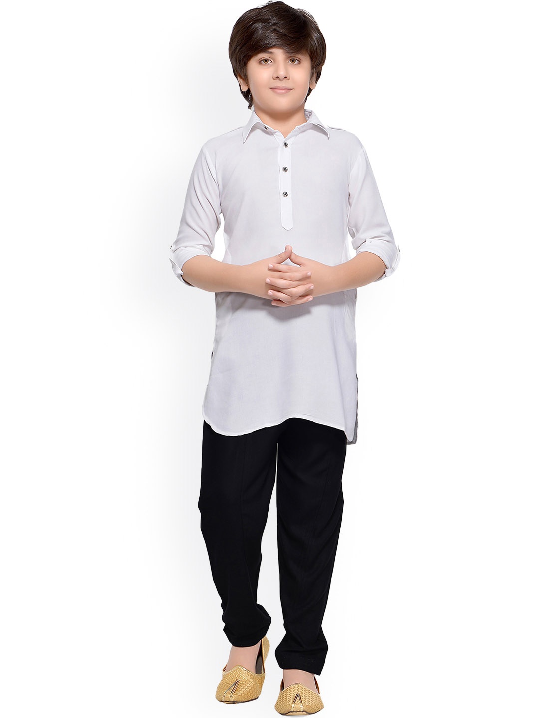 

BAESD Boys Regular Kurta with Pyjamas, White