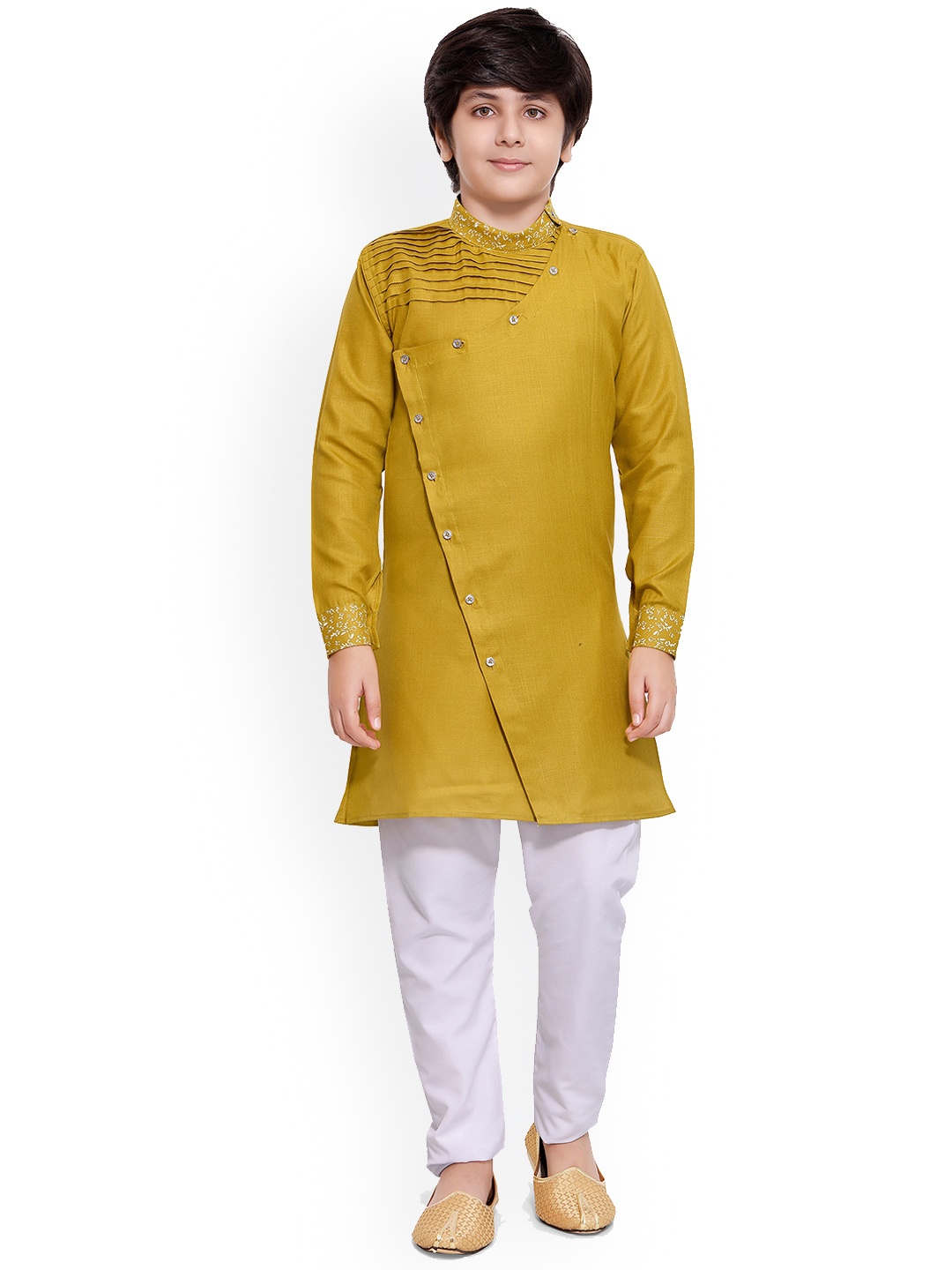 

BAESD Boys Regular Kurta with Pyjamas, Yellow