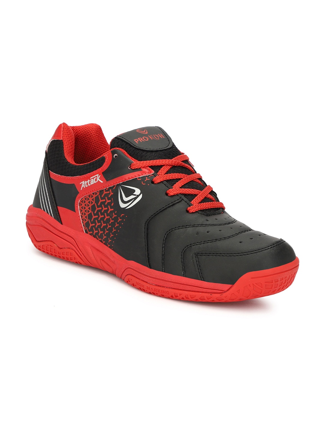 

PRO KVH Men Super Grip EVA Technology Non-Marking Badminton Shoes, Red