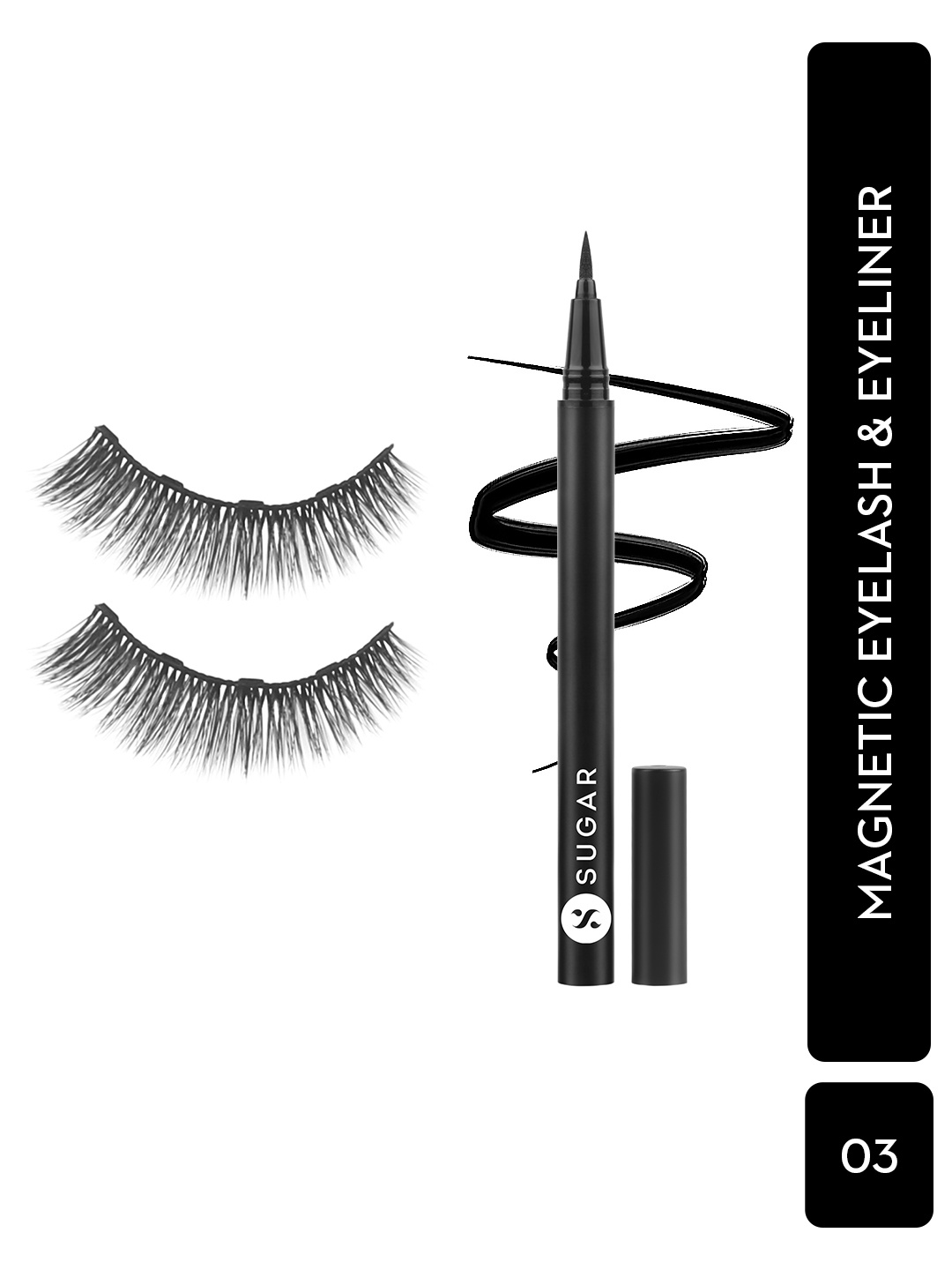 

SUGAR Maximeyes Drama Magnetic Eyelashes & Eyeliner 3ml - 03 Melodrama, Black