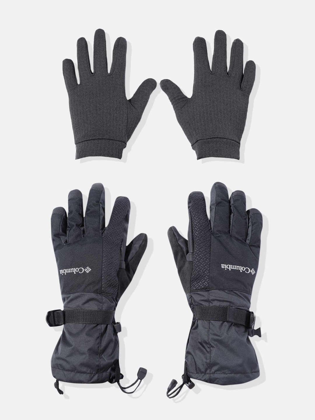 

Columbia Women Bugaboo Interchange Trekking-Hiking Gloves with Liner, Black