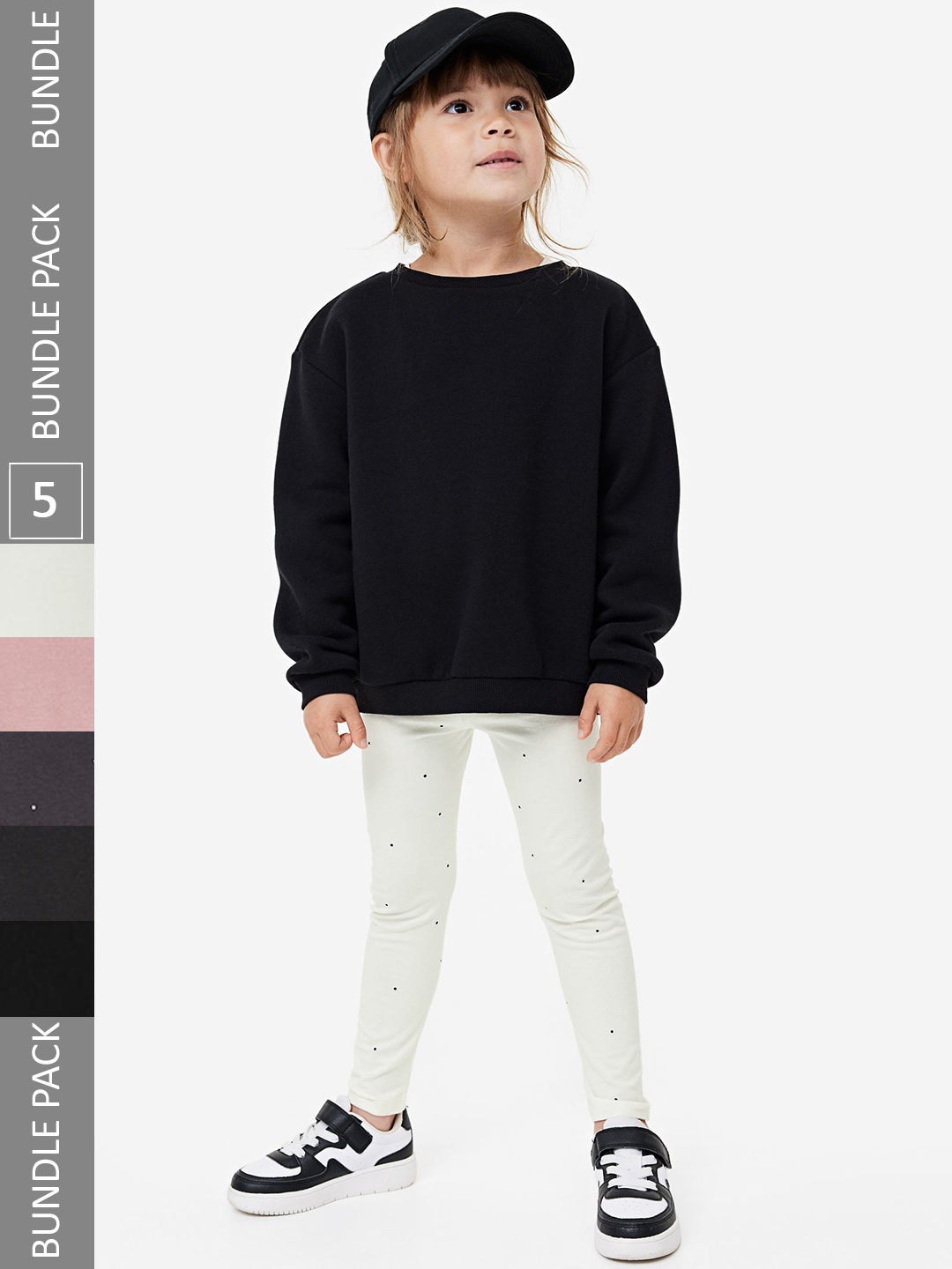 

H&M 5-Pack Jersey Leggings, Grey
