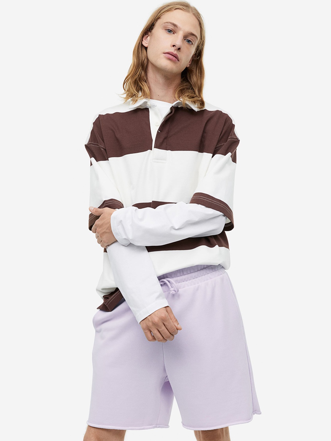 

H&M Men Regular Fit Sweatshorts, Purple