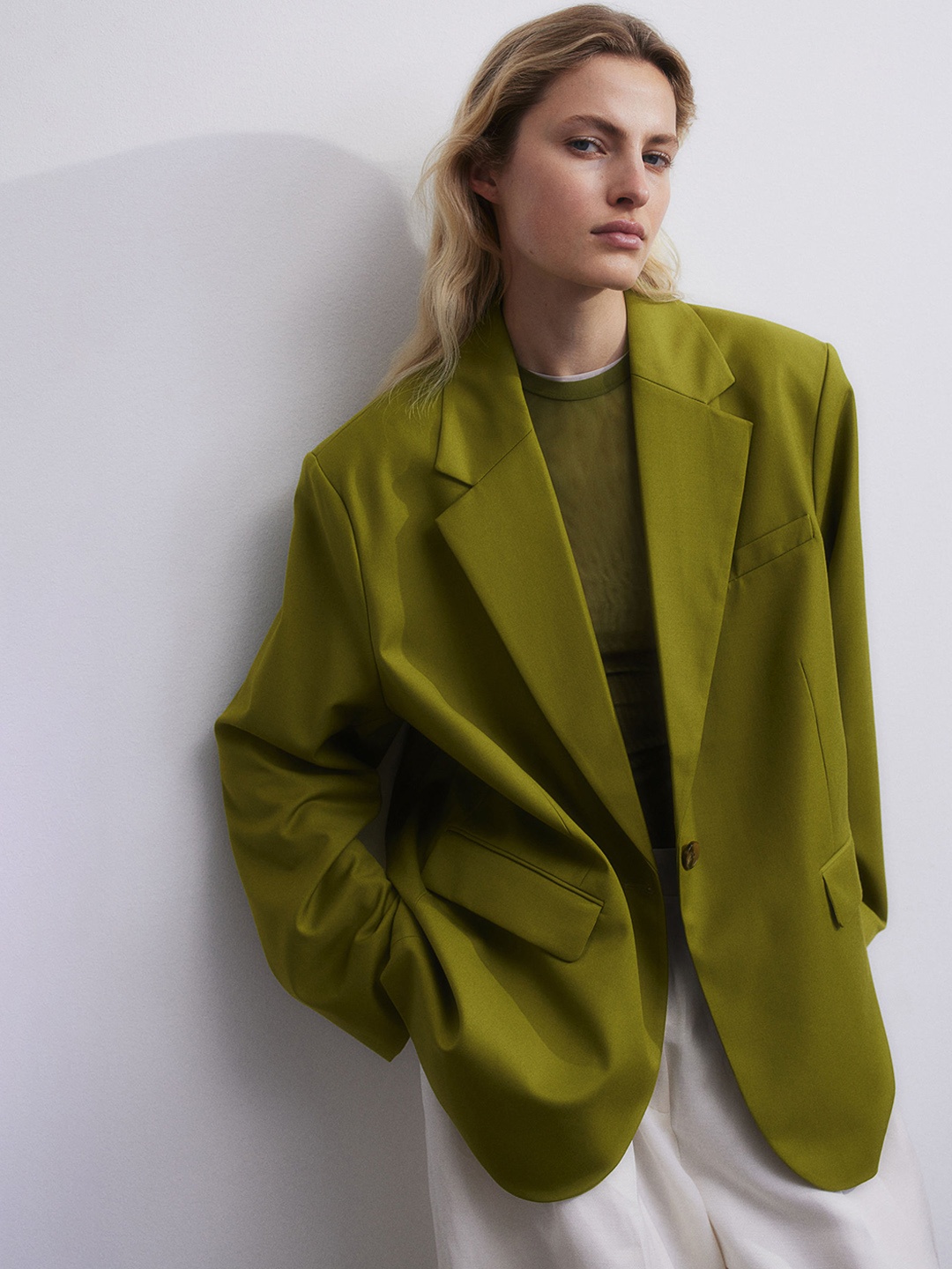 

H&M Oversized Blazer, Green