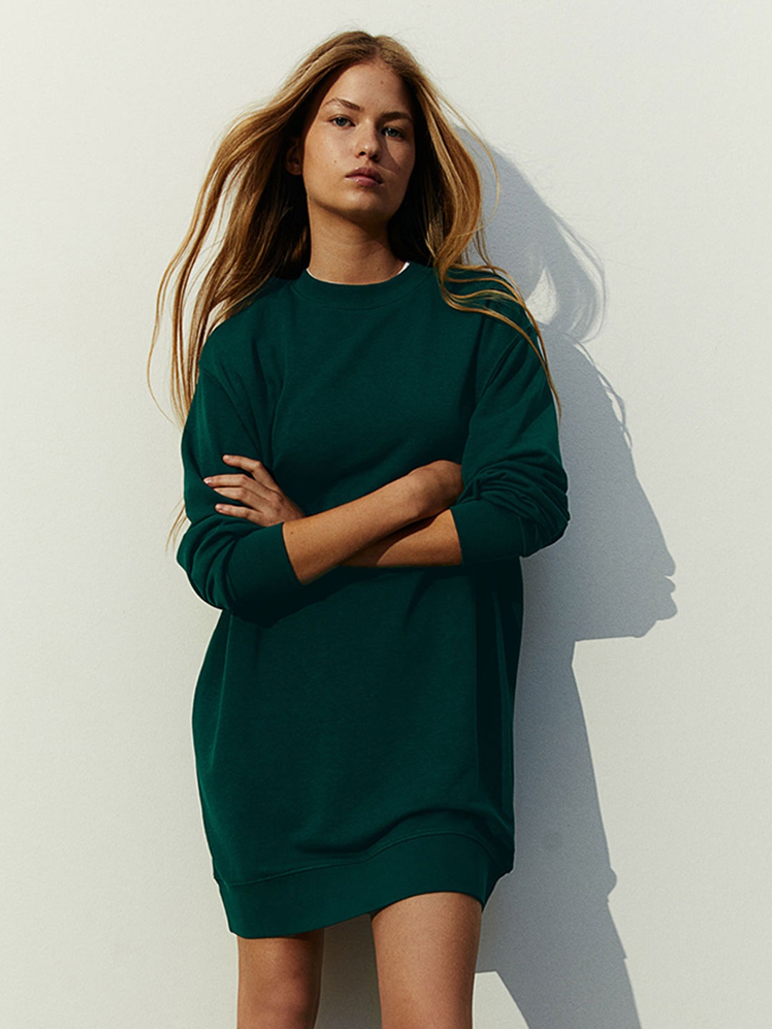 

H&M Sweatshirt Dress, Green