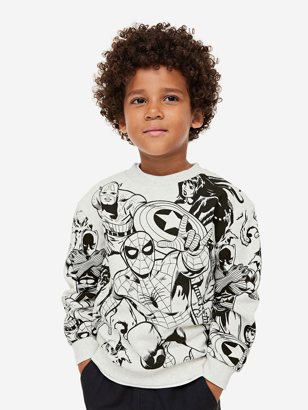 

H&M Boys Printed Sweatshirt, White