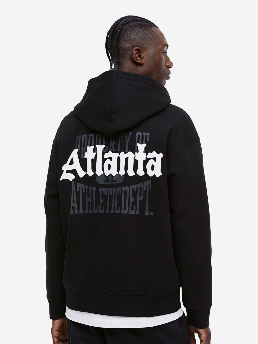 

H&M Relaxed-Fit Zip-Through Hoodie, Black