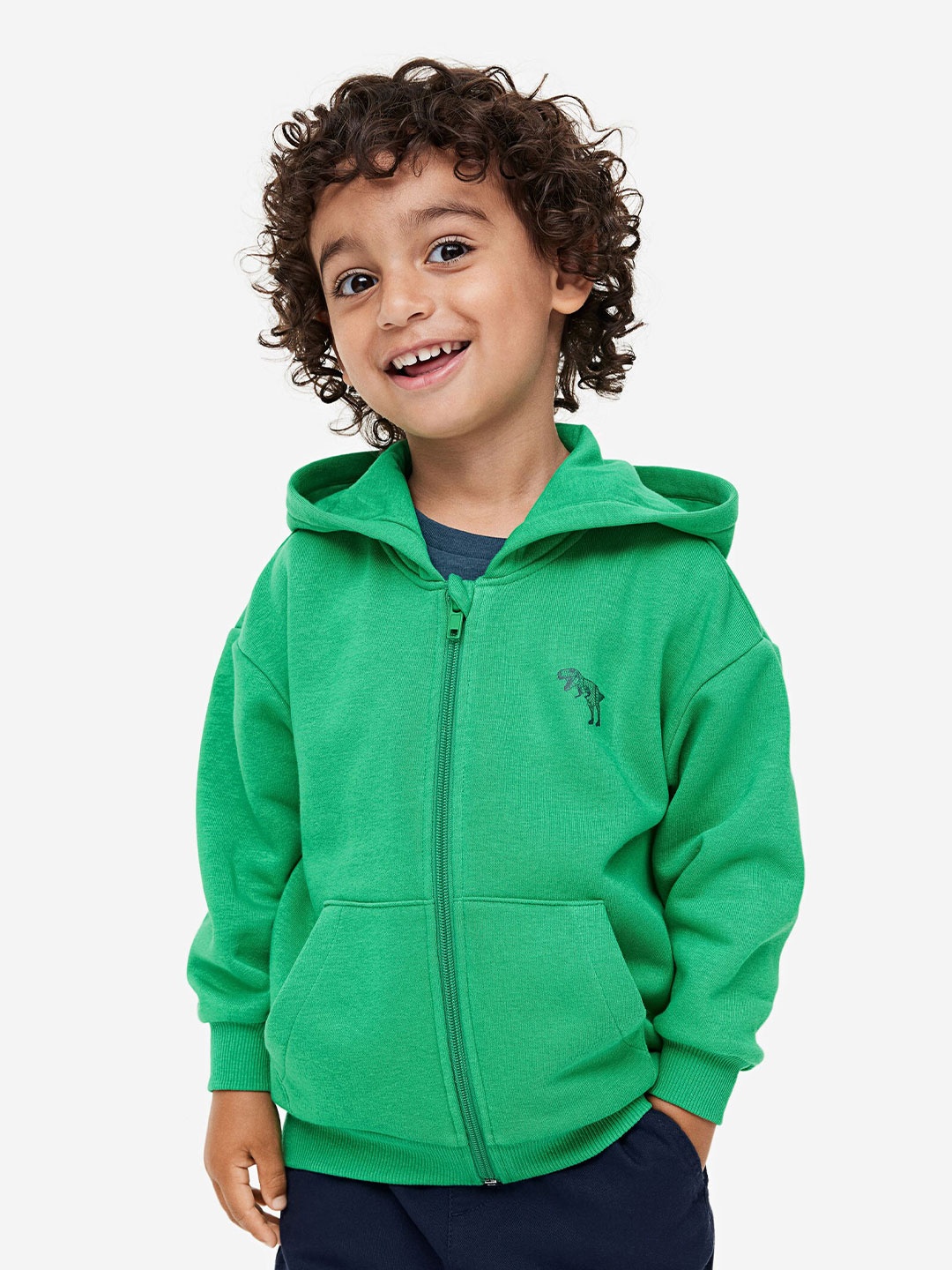 

H&M Boys Zip-Through Hoodie, Green