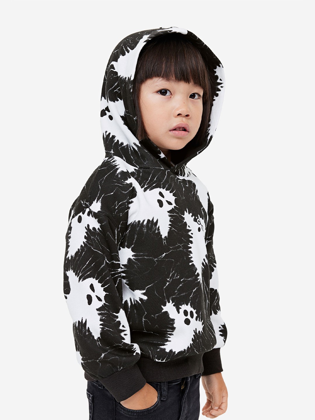 

H&M Boys Printed Hoodie, Black