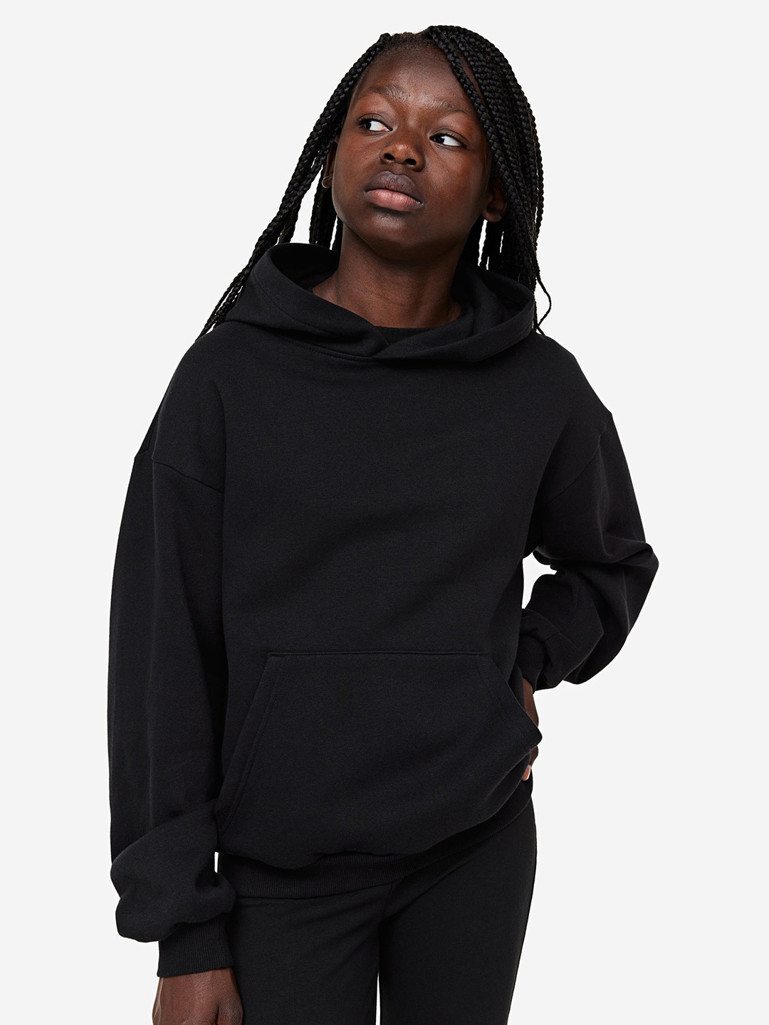 

H&M Girls Oversized Hoodie, Black