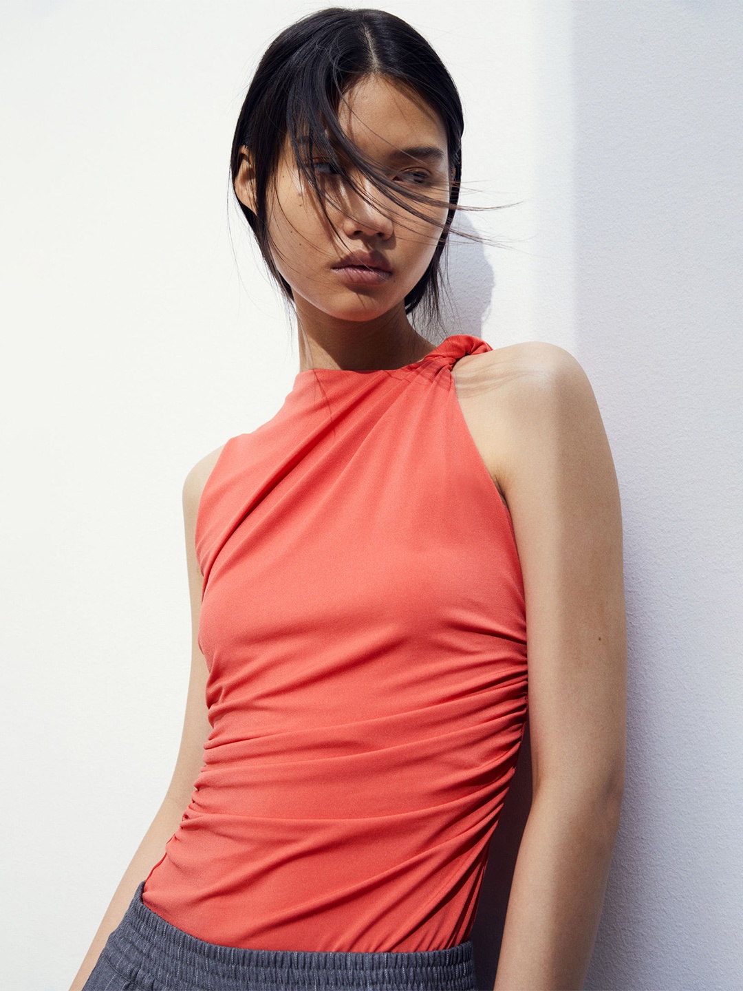 

H&M Twist-Detail Vest Top, Red