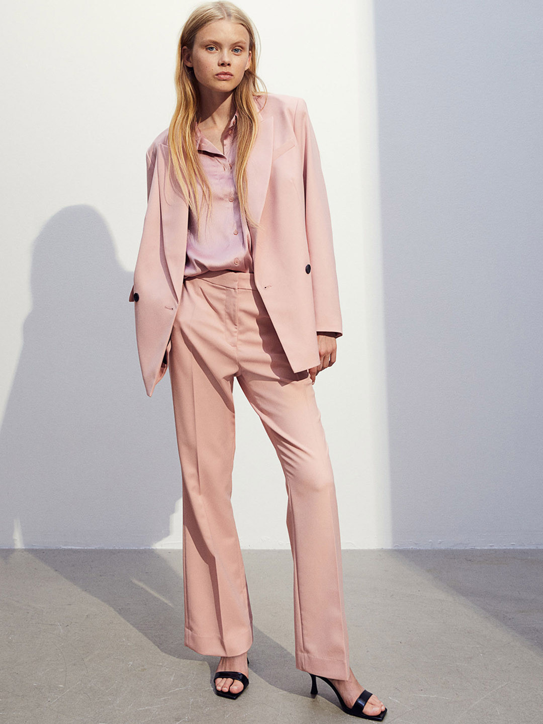 

H&M Women Tailored Trousers, Pink
