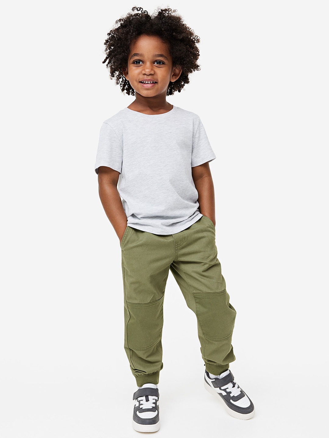

H&M Boys Joggers With Reinforced Knees, Green