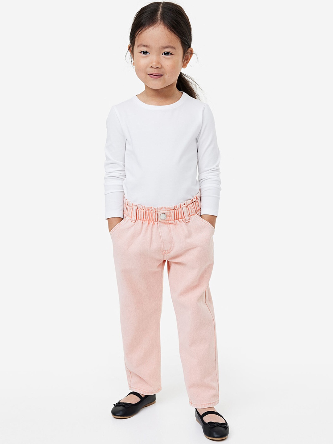 

H&M Relaxed Fit Jeans, Pink