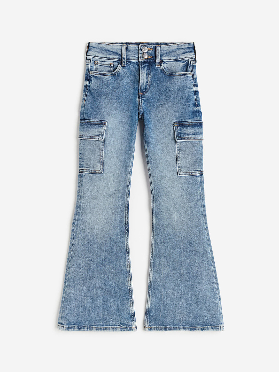 

H&M Girls Flared Leg Jeans, Blue