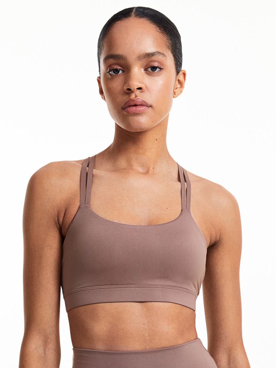 

H&M Softmove Light Support Sports Bra, Beige