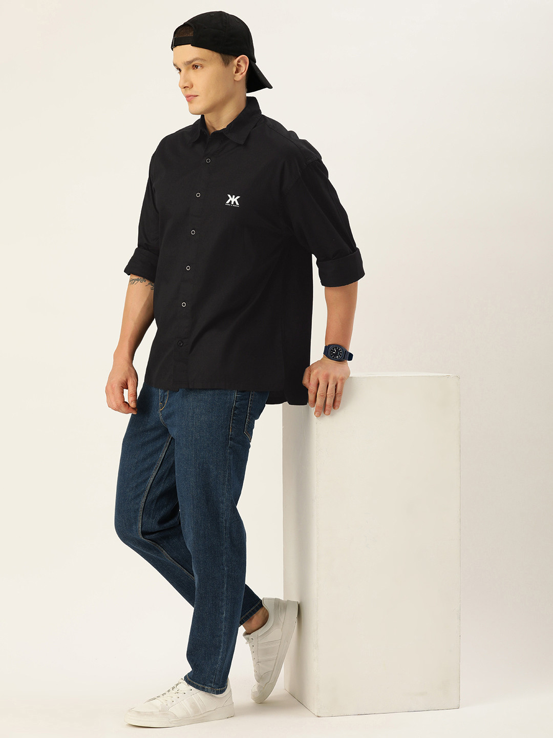 

Kook N Keech Men Relaxed Opaque Casual Shirt, Black